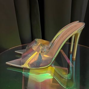 Gianvito Rossi Elle Hologram mule heels size 41